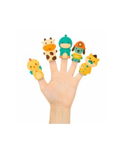 Marionetas de dedos imaginovo tiny tales pvc expositor de carton sobremesa 10 unidades surtidas 360x235x320 mm