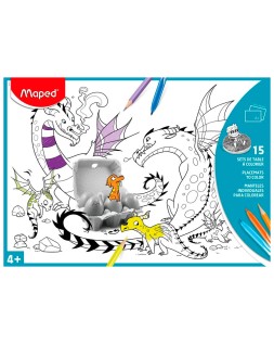 Mantel para colorear maped individual din a3 pack de 15 unidades surtidas