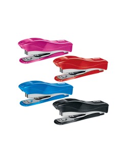 Grapadora petrus liliput 200 wow capacidad 12 hojas + caja grapas 23/6 colores surtidos
