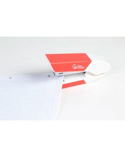 Grapadora liderpapel con regalo de extraegrapas y caja de 1000 grapas 26/6 capacidad 20h color coral