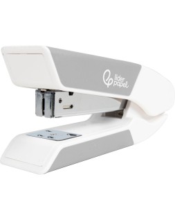 Grapadora liderpapel con regalo de extraegrapas y caja de 1000 grapas 26/6 capacidad 20h color gris