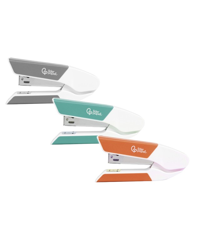 Grapadora liderpapel con regal o extraegrapas y caja de 1000 grapas 26/6,24/6, 22/6 20h colores surtidos