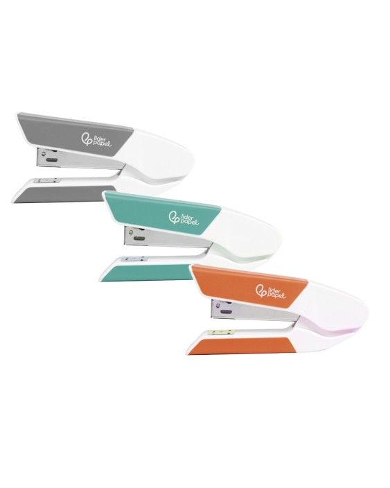 Grapadora liderpapel con regal o extraegrapas y caja de 1000 grapas 26/6,24/6, 22/6 20h colores surtidos