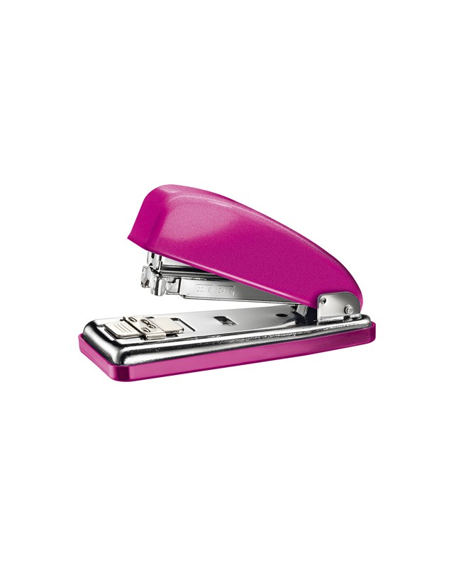 Grapadora petrus 226 classic wow fucsia metalizado capacidad 30 hojas en blister