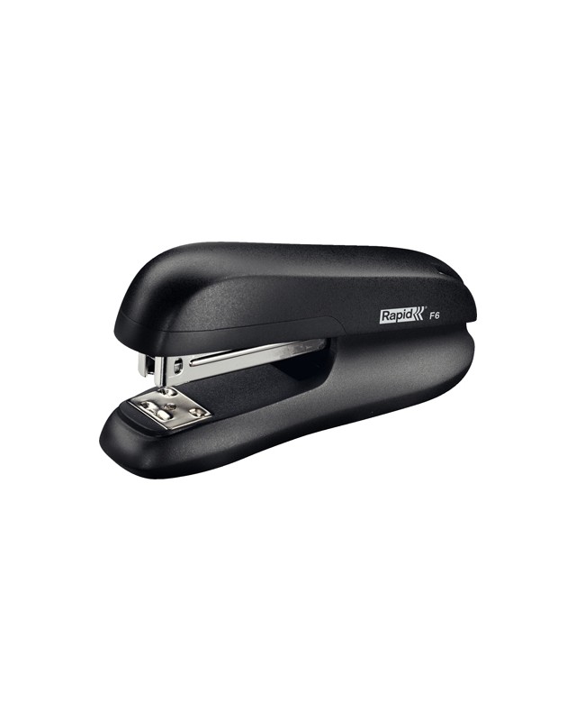 Grapadora rapid f6 plastico abs color negro capacidad 20 hojas usa grapas 24/6 y 26/6
