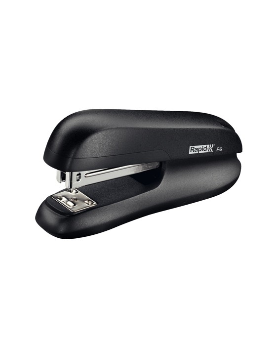 Grapadora rapid f6 plastico abs color negro capacidad 20 hojas usa grapas 24/6 y 26/6
