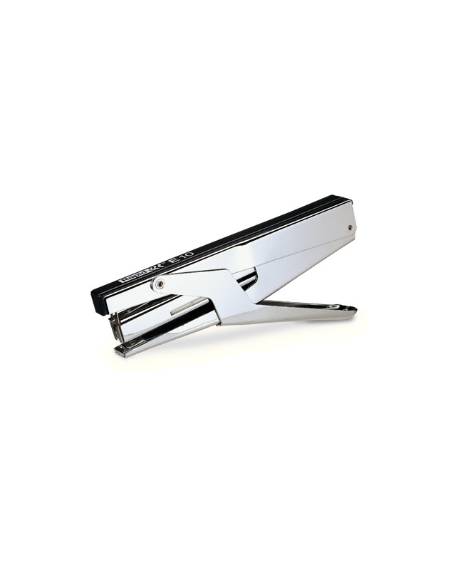 Grapadora tenaza rapid e10 cromado/negro capacidad 15 hojas usa grapas nº 10