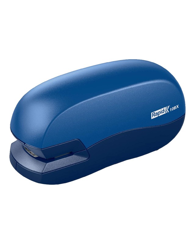 Grapadora rapid contactless 10bx plastico capacidad de grapado 10 hojas usa grapas 24/6 y 26/6 color azul