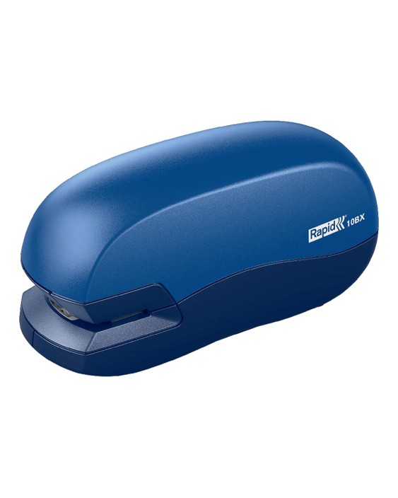 Grapadora rapid contactless 10bx plastico capacidad de grapado 10 hojas usa grapas 24/6 y 26/6 color azul