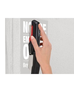 Grapadora rapid supreme s50 plastico capacidad de grapado 50 hojas usa grapas 24/6-8+ y 26/6-8+ color negro/rojo