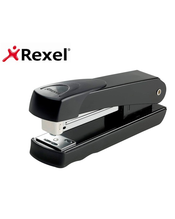 Grapadora rexel meteor metalica capacidad de grapado 20 hojas usa grapas 24/6 y 26/6 color negro