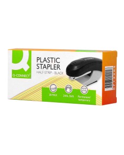 Grapadora q-connect kf14204 plastico abs negra capacidad 20 hojas
