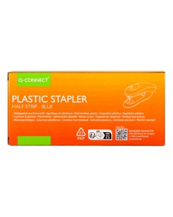 Grapadora q-connect kf14205 plastico abs azul capacidad 20 hojas