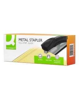 Grapadora q-connect kf14211 metalica negra capacidad 20 hojas