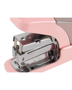 Grapadora liderpapel micro con regalo de caja de 1000 grapas 24/6 26/6 capacidad 20 hojas rosa