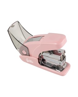 Grapadora liderpapel micro con regalo de caja de 1000 grapas 24/6 26/6 capacidad 20 hojas rosa