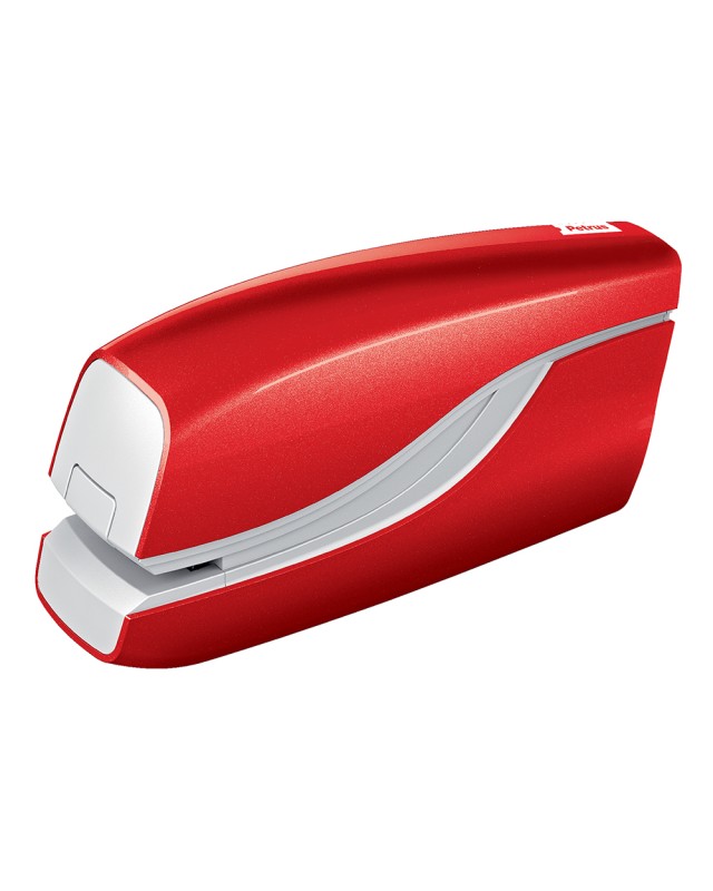 Grapadora petrus electrica e-310 contactless rojo metalizado capacidad 12 hojas usa grapas nº 10