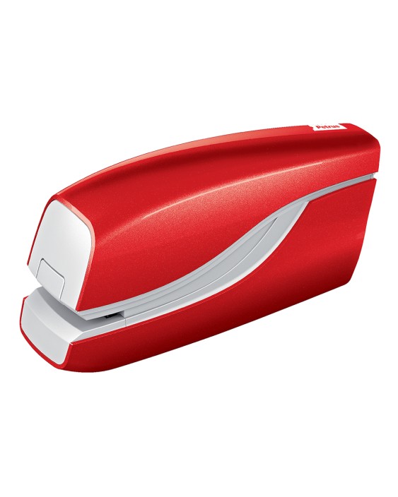 Grapadora petrus electrica e-310 contactless rojo metalizado capacidad 12 hojas usa grapas nº 10