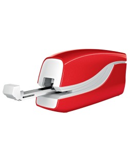 Grapadora petrus electrica e-310 contactless rojo metalizado capacidad 12 hojas usa grapas nº 10