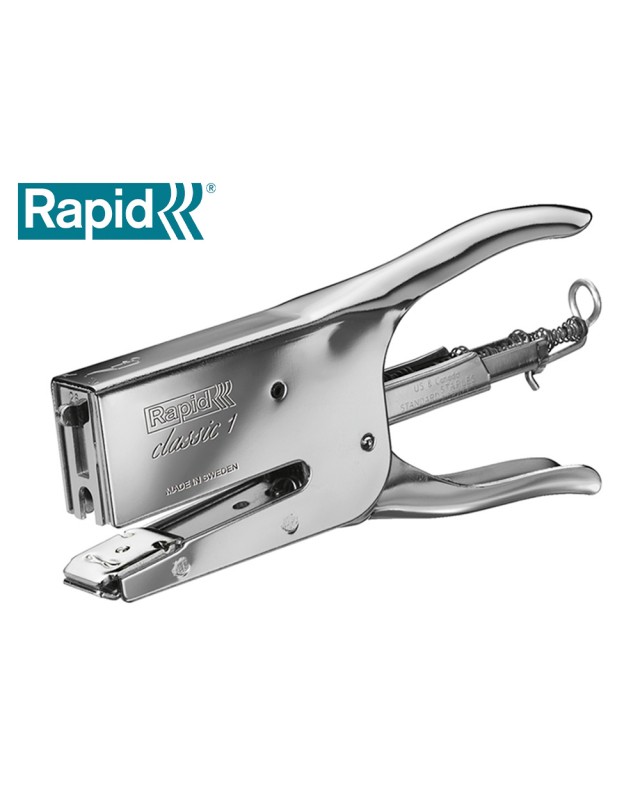 Grapadora rapid de tenaza k1 capacidad 50 hojas usa grapas 22/6 24/6 y 24/8