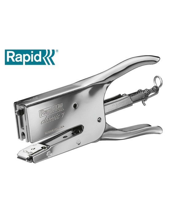 Grapadora rapid de tenaza k1 capacidad 50 hojas usa grapas 22/6 24/6 y 24/8
