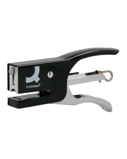 Grapadora q-connect de tenaza kf22340 metalica color negro capacidad 12 hojas usa grapas numero 10