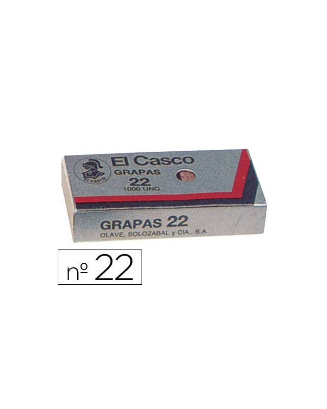 Grapas el casco nº22 caja de 1000 unidades