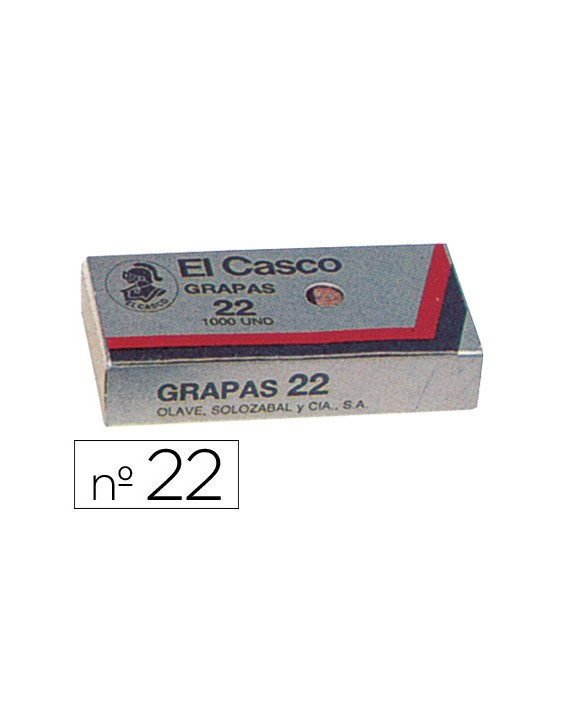 Grapas el casco nº22 caja de 1000 unidades