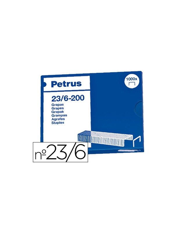 Grapas petrus nº 23/6 caja de 1000 unidades