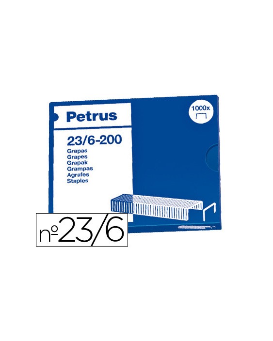 Grapas petrus nº 23/6 caja de 1000 unidades