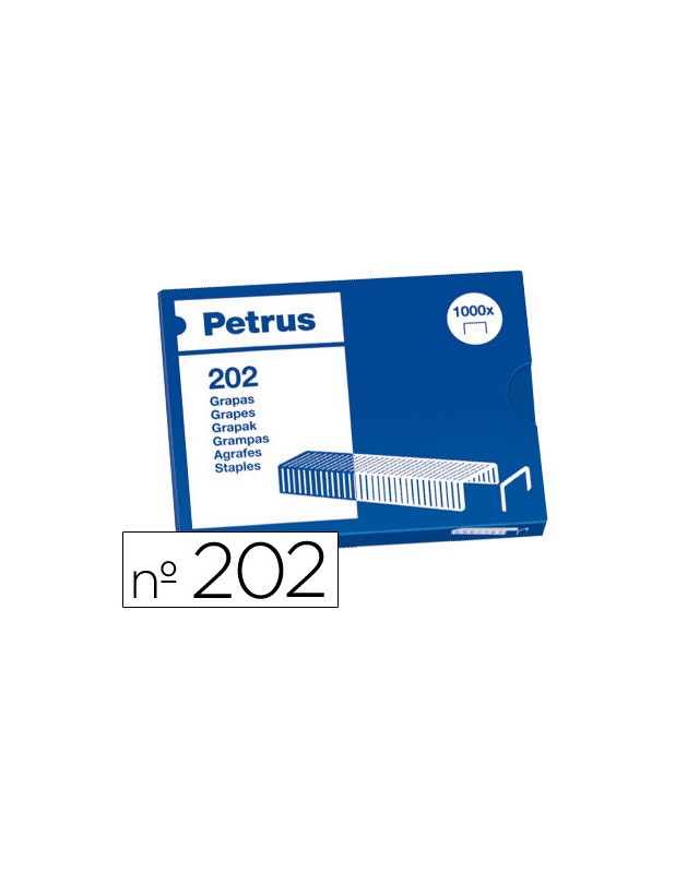 Grapas petrus bambina nº 202 caja de 1000 unidades