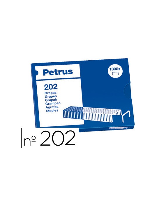 Grapas petrus bambina nº 202 caja de 1000 unidades
