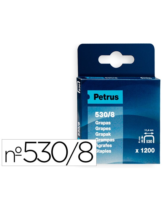 Grapas petrus nº 530/8 caja de 1200 unidades