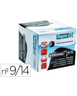 Grapas rapid super strong galvanizadas nº 9/14 caja de 5000 unidades
