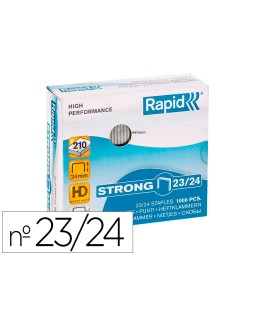 Grapas rapid strong nº 23/24 galvanizadas caja de 1000 unidades