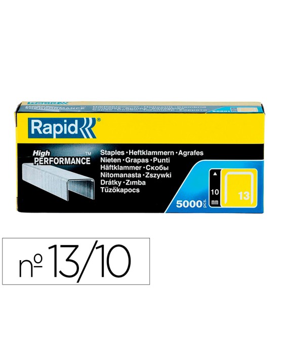 Grapas rapid 13/10 mm galvanizada caja de 5000 unidades
