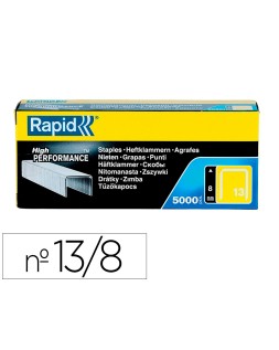 Grapas rapid 13/8 mm galvanizada caja de 5000 unidades
