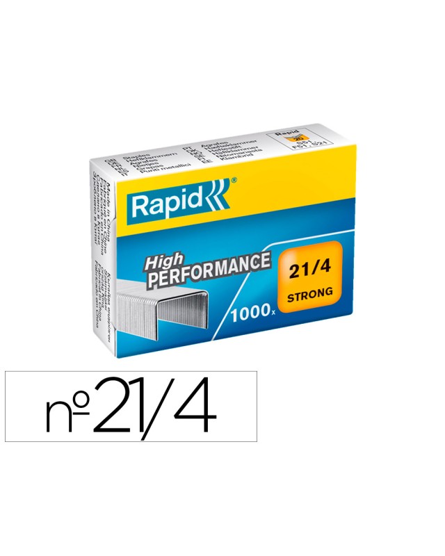 Grapas rapid 21/4 mm galvanizada strong caja de 1000 unidades