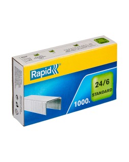 Grapas rapid 24/6 mm galvanizada caja de 1000 unidades