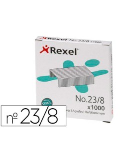 Grapas rexel 23/8 acero caja de 1000 unidades