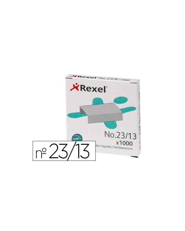 Grapas rexel 23/13 acero caja 1000 unidades