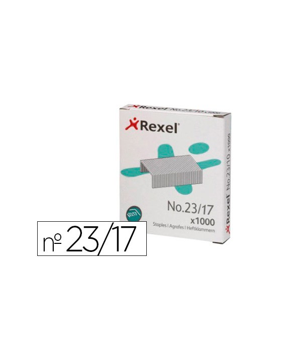 Grapas rexel 23/17 acero caja 1000 unidades