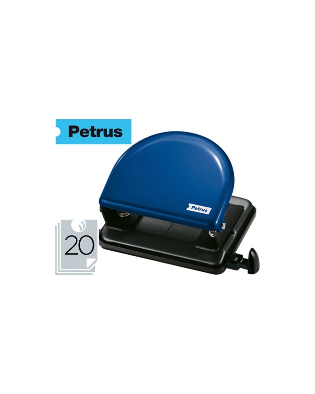 Taladrador petrus 52 azul capacidad 20 hojas