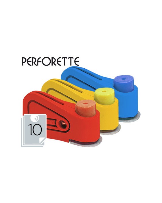 Taladrador perforette 1 taladro capacidad 10 hojas unidad