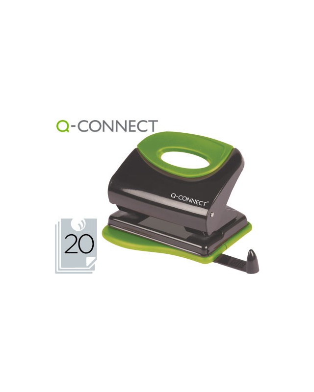 Taladrador q-connect kf00995 metalico con empuñadura de caucho capacidad 20 hojas