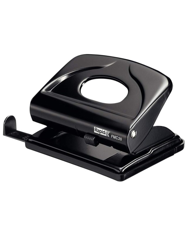 Taladrador rapid fmc20 metalico color negro capacidad 20 hojas