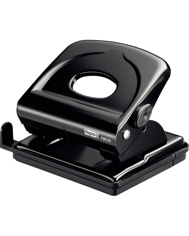 Taladrador rapid fmc25 metalico color negro capacidad 25 hojas
