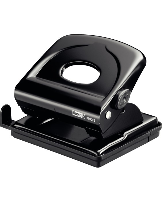 Taladrador rapid fmc25 metalico color negro capacidad 25 hojas