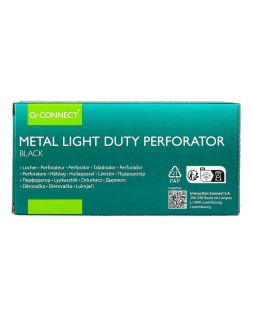Taladrador q-connect kf14214 negro abertura 1 mm capacidad 10 hojas