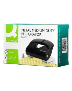 Taladrador q-connect kf14217 negro abertura 2 mm capacidad 20 hojas